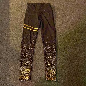 Black and Gold Athleisure Leggings